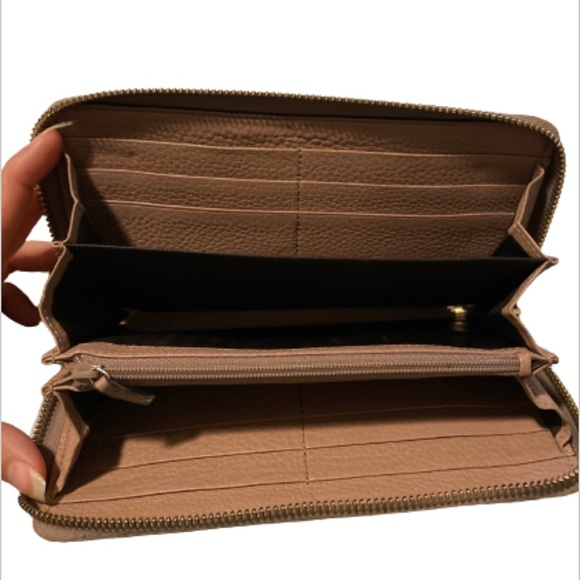 ❤️ Authentic Gucci Dusty Rose/Rustic Pink Mauve Leather Zip Around Wallet - Picture 4 of 16